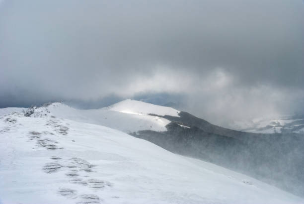 istock Blizzard on a mountain ridge, Bieszczady Mountains, Poland 1359859150