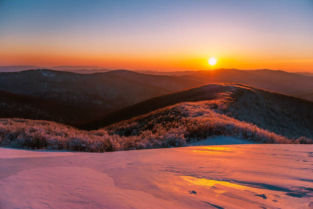 istock Mountain peaks in the setting sun, Bieszczady Mountains, Poland 1359861340