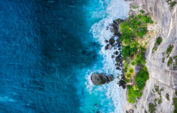 istock Coast as a background from top view. Turquoise water background from top view. Summer seascape from air. Bali island, Indonesia. Travel - image 1359870585