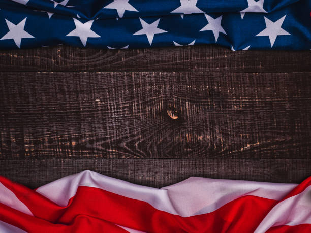 istock Beautiful postcard with the American Flag 1359874791