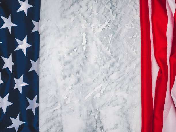 istock Beautiful postcard with the American Flag 1359875049