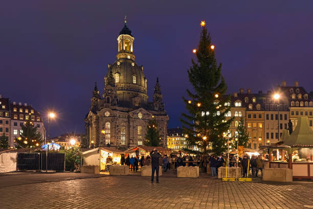 On December 18th 2024, the Striezelmarkt Dresden entrance with the world's largest walking Christmas Arch of 13.5 meters (44ft) wide and 5 meters (16ft) high. It takes place in Dresden city of Germany.
