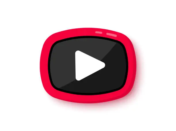 Vector illustration of Play button icon. Video sign. Media player video. Vector illustration. EPS 10