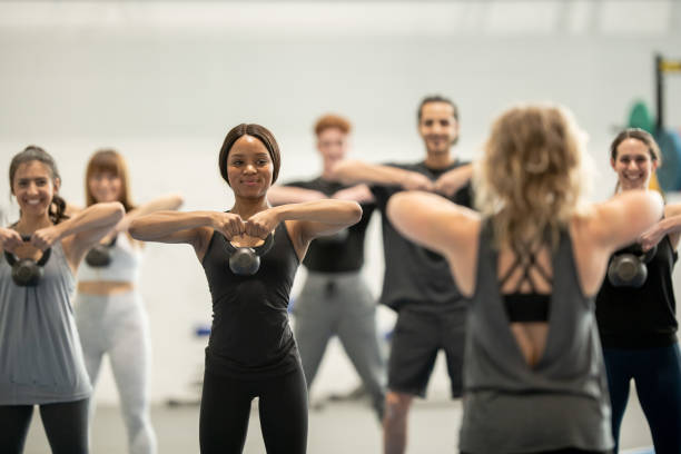 istock Weight Lifting Fitness Class 1359878947