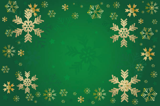 neujahr vektor-illustration - christmas gold green backgrounds stock-grafiken, -clipart, -cartoons und -symbole