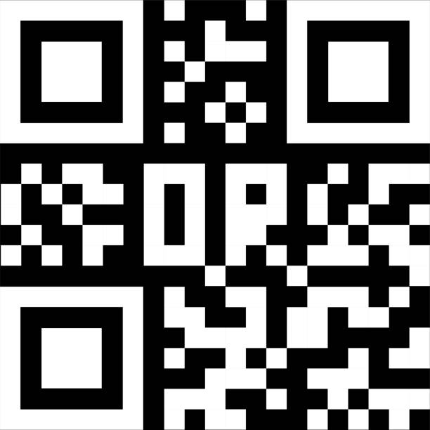 Qr code icon. Black scan code logo, barcode identification Symbol, Logo, Icon, Black, Qr code, Barcode identification, Neon, Glow, Background barcode printer stock illustrations