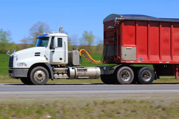 istock Semi-truck on highway 1359879764