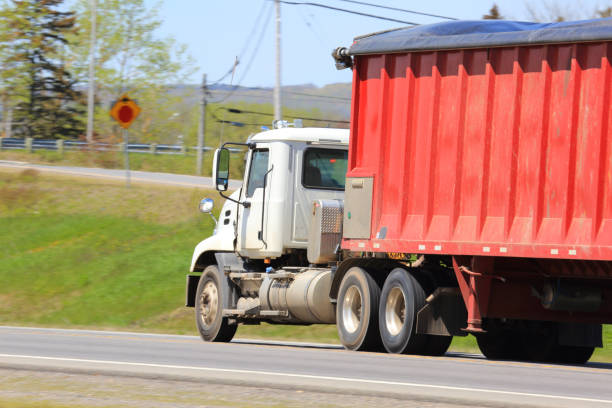 istock Semi-truck on highway 1359879876