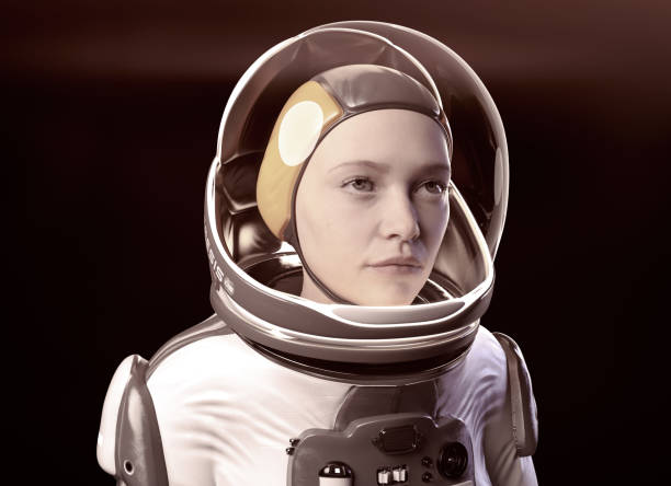 istock Female astronaut character 1359880617