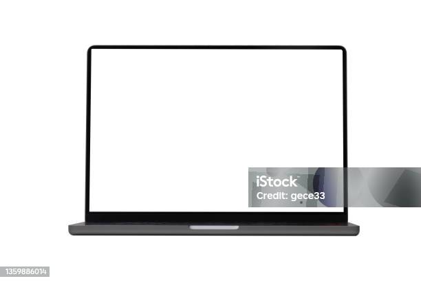 Paperwhite Computer Screen Computer White Screen Stock Photo - Download Image Now - 2021, Laptop ...