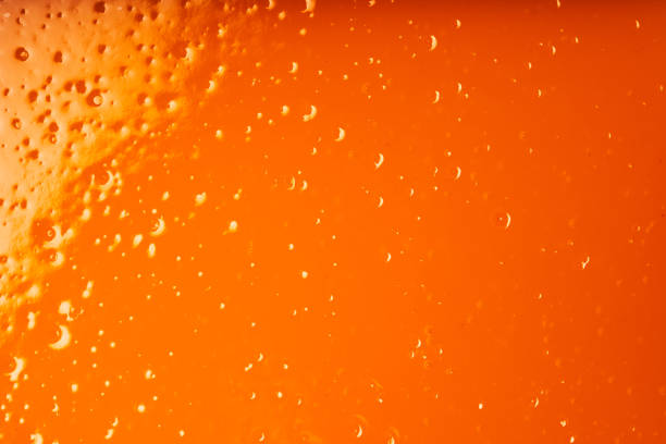 istock Orange fruit jelly, top view. Macro shooting 1359889288
