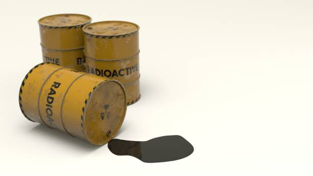 istock Radioactive Barrels, Radioactive Waste Drums 1359894424