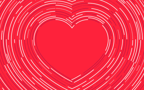illustrazioni stock, clip art, cartoni animati e icone di tendenza di love heart line frame - black background love care red