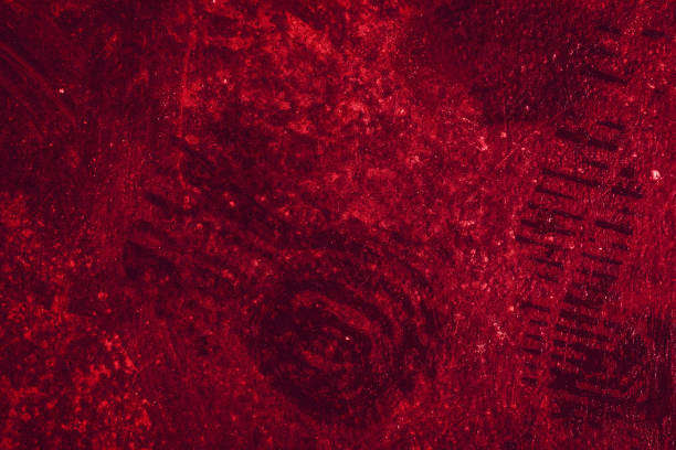 istock Red grunge background. Abstract chaotic texture of old paint 1359908408