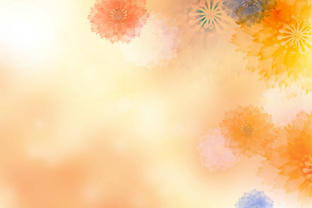 istock Watercolor pale pink flower decoration with background 1359915133