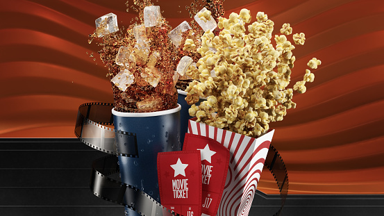 A digitally rendered image of movie concessions