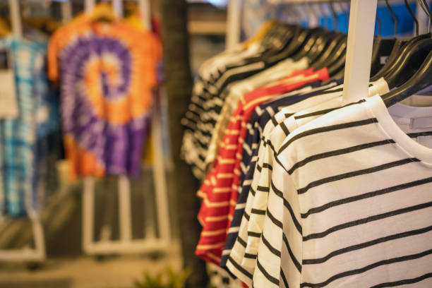 istock shirt and clothes for summer hanging on a shelf 1359919258