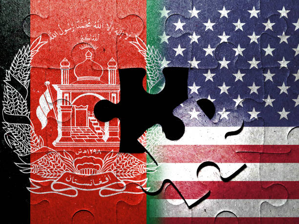 American flag. The flag of Afghanistan. Creative puzzle hologram. The concept of missing a piece of the puzzle American flag. The flag of Afghanistan. Creative puzzle hologram. The concept of missing a piece of the puzzle настойка прополиса 10 процентная stock pictures, royalty-free photos & images