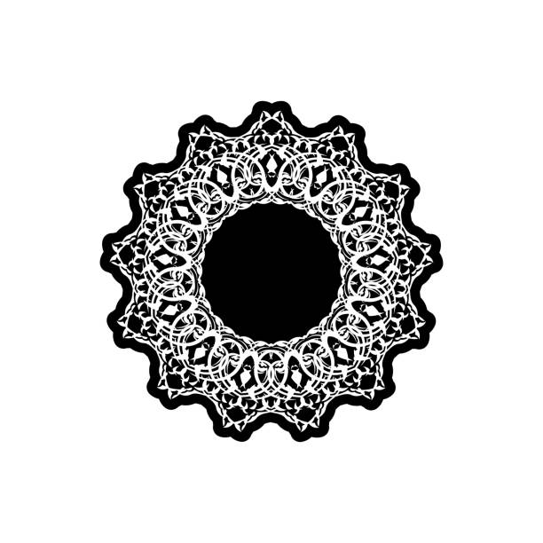 istock Vintage mandala logo round ornament. Decorative round ornaments. Unusual flower shape. Oriental vector, Patterns of anti-stress therapy. Weaving design elements. 1359926546