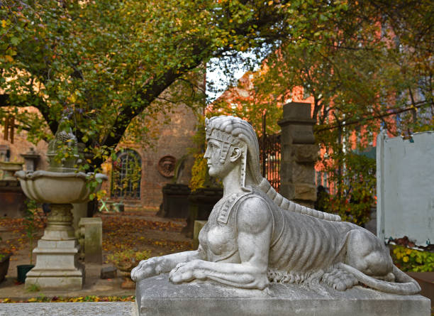 Old sphinx in park. Manhattan, New York City