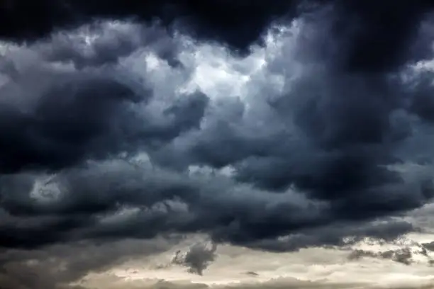 Dark and Dramatic Storm Clouds Area Background