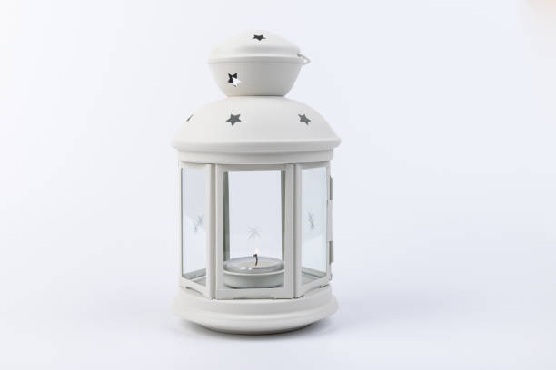 istock White decorative lantern in the old style. Christmas decoration. 1359938697