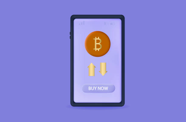istock 3d crypto. Buying, exchanging or investing bitcoin online. Mobile application for the electronic purchase of cryptocurrency. Smart digital use of the forex application. Money, finance. Vector, banner 1359945836