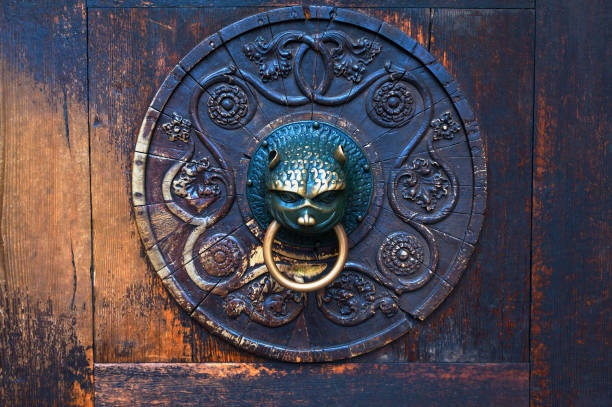 istock Bronze Demon Door Knob 1359947868