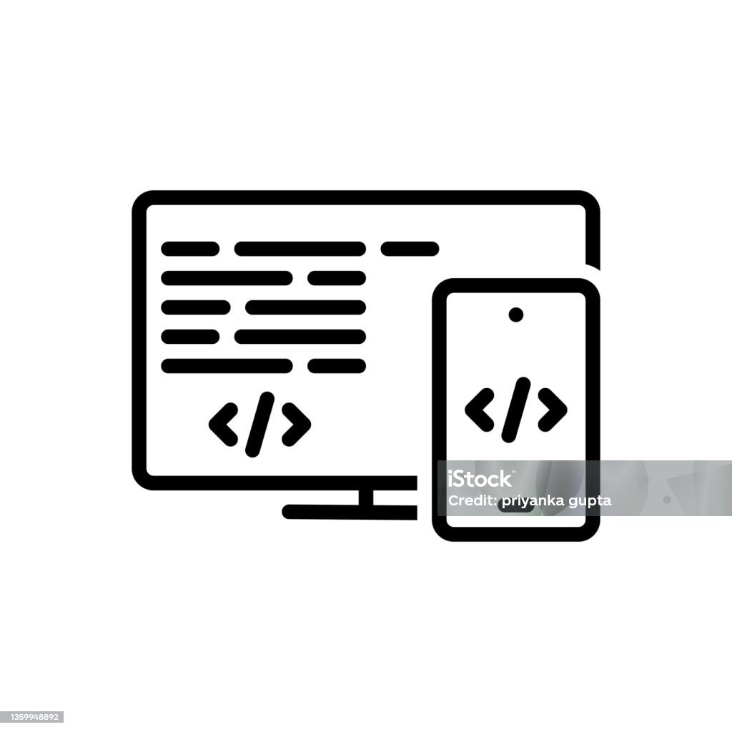 Icon Developing Computer Developing Software Stock Illustration - Download Image Now - Applying ...