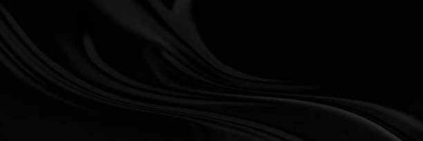 istock Black gray satin dark fabric texture luxurious shiny that is abstract silk cloth panorama background with patterns soft waves blur beautiful. 1359957517