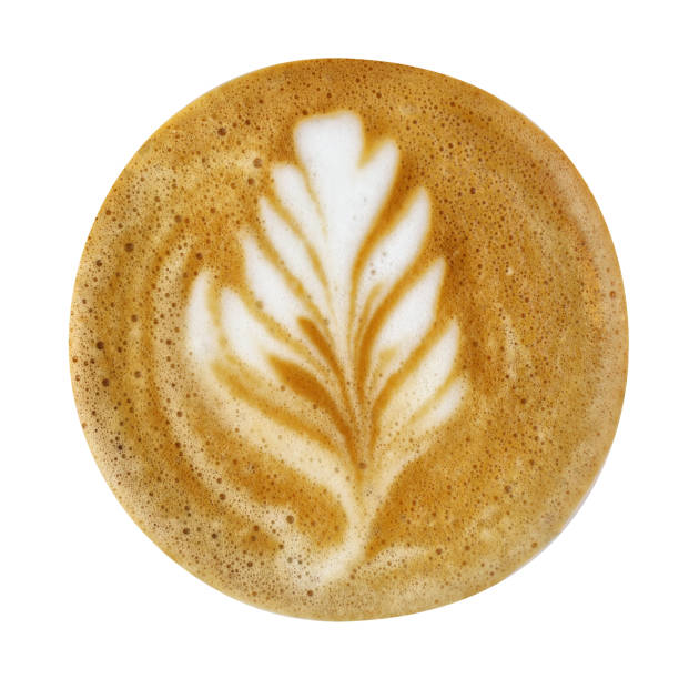 istock Pink art latte on a white background 1359959877