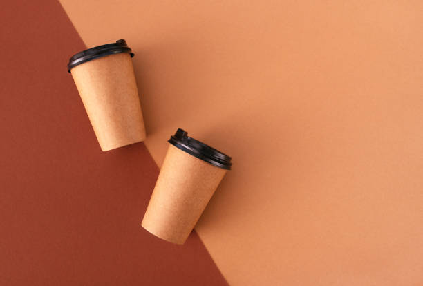 istock coffee paper cups with place for logo 1359966947