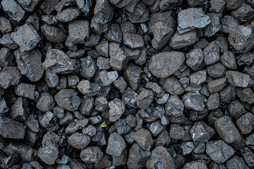 A heap of brown natural coal background