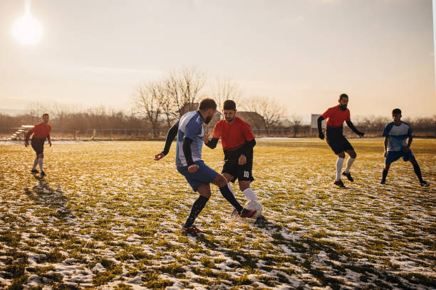istock Winter soccer match 1359981370