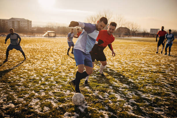 istock Winter soccer match 1359982571