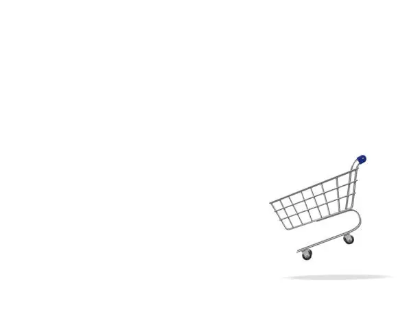 Shopping cart isolated on white background