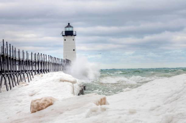istock Manistee North Pier Head Lighthouse. Manistee Michigan 1359988541