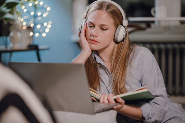 istock Working late at home on laptop 1359990918