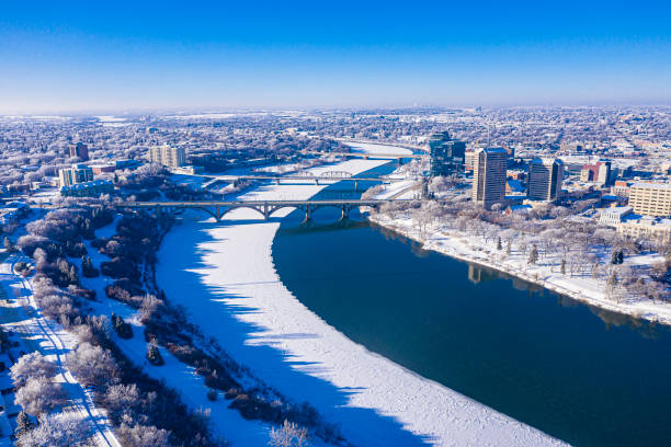 istock Downtown Aerial in Saskatoon 1359994939
