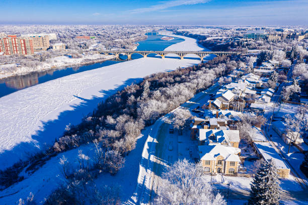 istock Downtown Aerial in Saskatoon 1359994987