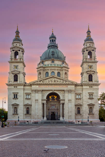 St. Stephen's basilica in center of Budapest, Hungary stock photo