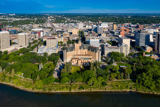 istock Downtown Aerial in Saskatoon 1359997350
