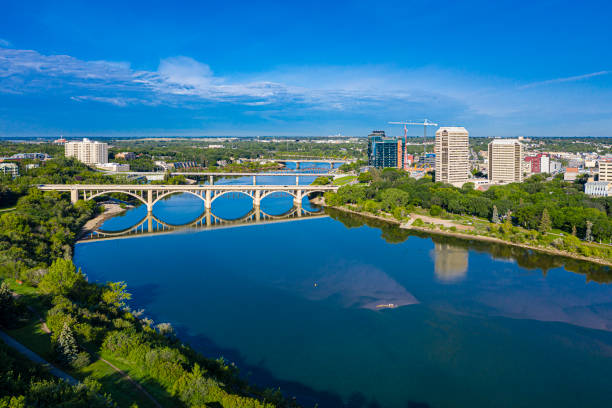 istock Downtown Aerial in Saskatoon 1359997944