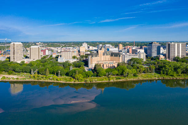 istock Downtown Aerial in Saskatoon 1359997945