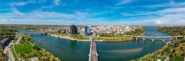 istock Downtown Aerial in Saskatoon 1359998021