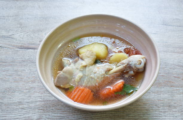 istock boiled chicken leg with potato soup 1359998085