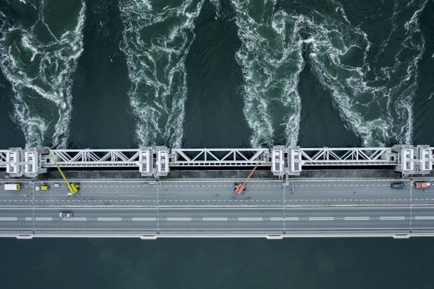 istock Storm Surge Dam Venting Water During High Tide 1359998124