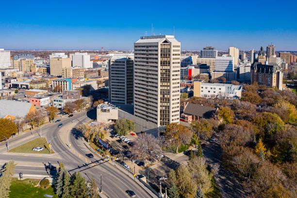 istock Downtown Aerial in Saskatoon 1359998168