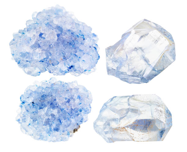 istock set of various celestine (celestite) stones cutout 1360001903