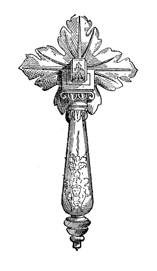 Antique illustration: Ornate handle